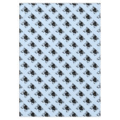 ドラム ミュージック デザイン ブルー テーブルクロス (正面)