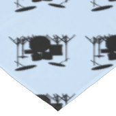 ドラム ミュージック デザイン ブルー テーブルクロス (アングル)