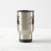 ドラム：紫と白のドラムキット： 3Dモデル：マグカップ トラベルマグ (中央)