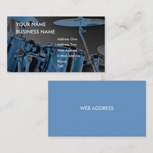ドラム – 音楽名刺 名刺 (正面/裏面)