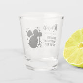 ドラム，音楽，楽器，愛好家 ショットグラス (裏面)