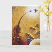 ドラム「n」低音の挨拶状 カード (黄色い花)