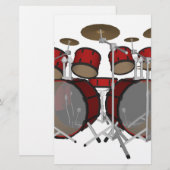 ドラム：Red Dram Kit:3Dモデル： 便箋 (正面/裏面)