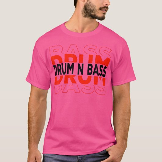 ドラムNベースDnb宇宙飛行士宇宙エレクトロミュージックドラム Tシャツ (正面)