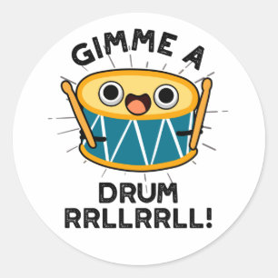 ドラムRLLRLLドラマーおもしろいプンを作る ラウンドシール