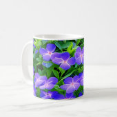 ドラモンドのクレマティス – かわいい小さな青い花 コーヒーマグカップ (正面左)
