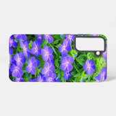 ドラモンドのクレマティス – かわいい小さな青い花 SAMSUNG GALAXYケース (裏面横)