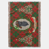 ドラモンドスコッチドッグクリスマスブランケット スローブランケット (正面縦)