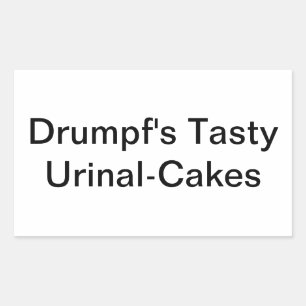 ドランプズおいしい小便器 – ケーキハンカマーアルチュンクハウス 長方形シール