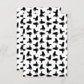 ドラ吹イヤプリントパターンカスタムの背景色 サンキューカード (正面/裏面)