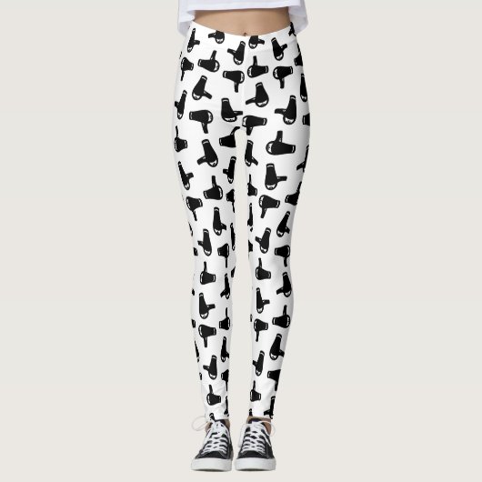 ドラ吹イヤプリントパターンカスタムの背景色 レギンス (正面)