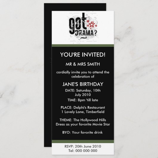 ドラ得マ？ 招待状 (正面/裏面)