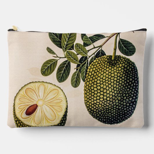ドリアンの果実と葉 アクセサリーポーチ (正面)