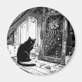 ドリアンの猫の写真・ラウンド マグネット