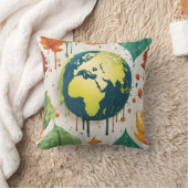 ドリスタイリッシュップの中で地球の球体 クッション (ブランケット)