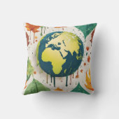 ドリスタイリッシュップの中で地球の球体 クッション (裏面)