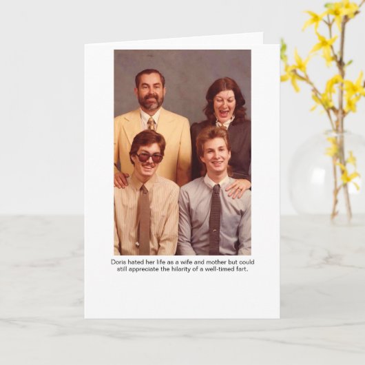 ドリス妻と母グリーティングカード カード (黄色い花)