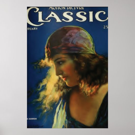 ドリス・ケニヨン静か映画スター・ヴィンテージ・ポスター ポスター (正面)