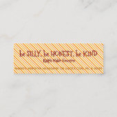 ドリス、w/引用文、ハッピーカード スキニー名刺 (裏面)