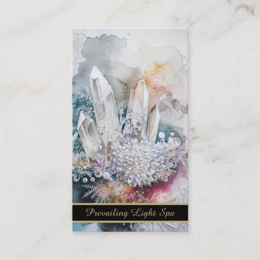 *~*ドリッアートプクリスタルAP90金ゴールドレインボーQR 名刺 (正面)