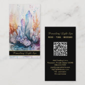 *~*ドリッアートプクリスタルAP90金ゴールドQRレインボー 名刺 (正面/裏面)