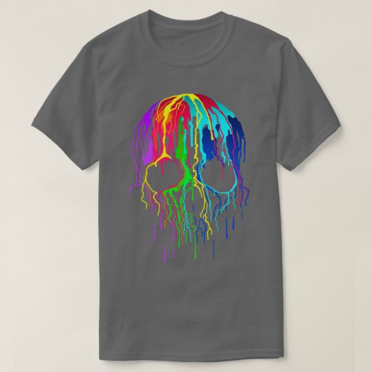 ドリッカラフルプスカル Tシャツ (デザイン正面)