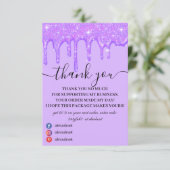ドリッガーリーピングパープルグリッターサンキューカード サンキューカード (スタンド正面)