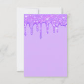 ドリッガーリーピングパープルグリッターサンキューカード サンキューカード (裏面)