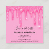 ドリッスタイリッシュプガーリーピンクグリッターアポイントメント 予約カード (裏面)