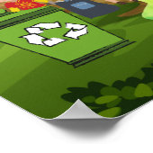 ドリッターしないでリサイクル・ドラゴン ポスター (角)