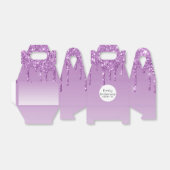 ドリッピンググリッタースイート16パープルトレンディーパーティーディバ フェイバーボックス (折り畳みなし)