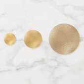 ドリッピンググリッターバラピンク金ゴールド女の子ありがとう コンフェッティ (裏面)