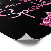 ドリッピンググリッターピンク生まれクブラックから輝き ポスター (角)