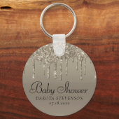 ドリッピングゴールドグリッター | シャンパンメルトシャワー キーホルダー (正面)