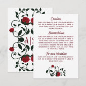 ドリッピングバラゴシックVintageウェディング詳細エンクル エンクロージャーカード (正面/裏面)