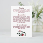 ドリッピングバラゴシックVintageウェディング詳細エンクル エンクロージャーカード (スタンド正面)