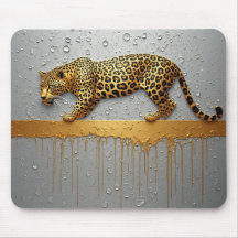 ドリッピングペイント効果のゴールデンレオパード 🐆