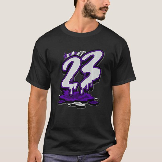 ドリッピング番号23ダークアイリス3sマッチング tシャツ (正面)