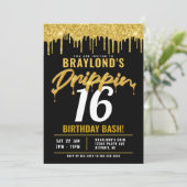 ドリッピング バースデー パーティー 招待状 (スタンド正面)