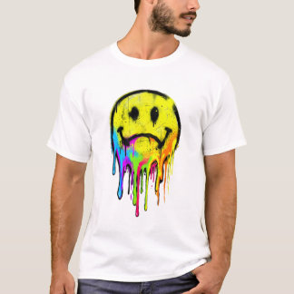 ドリッピング・レインボー・グラフィティ・スマイリー Tシャツ