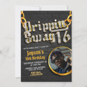 ドリッピン スワッグ 16 フォト付き 招待状 (正面)