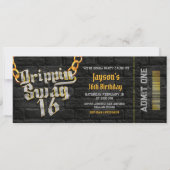 ドリッピン スワッグ 16 枚のチケット 招待状 (正面)