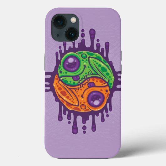 ドリッピートリップ(幻覚体験)のようなカエル陰陽 Case-Mate iPhoneケース (裏面)