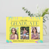 ドリッピー滴下ホログラフィックフォト卒業 招待状 (スタンド正面)