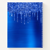 ドリッピ王室のングブルーグリッターグラムSweet sixteen ノートブック (裏面)