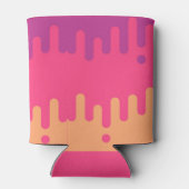 ドリップアイスクリームカラーストライプパーソナライズされた 缶クーラー (裏面)