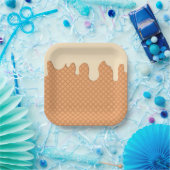 ドリップアイスクリーム印刷紙プレート ペーパープレート (パーティー)