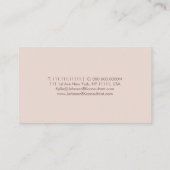 ドリップエレガントグリッター美しいモノグラムの 名刺 (裏面)