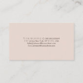 ドリップエレガントグリッター美しいモノグラムの 名刺 (裏面)