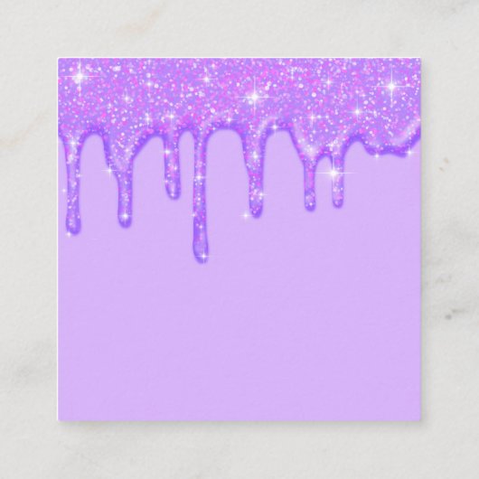 ドリップガーリーパープルグリッターアポイントメント 予約カード (裏面)